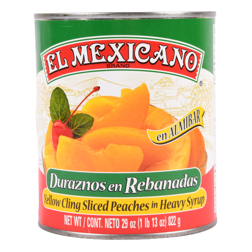 El Mexicano Yellow Cling Sliced Peaches in Heavy Syrup 29oz can