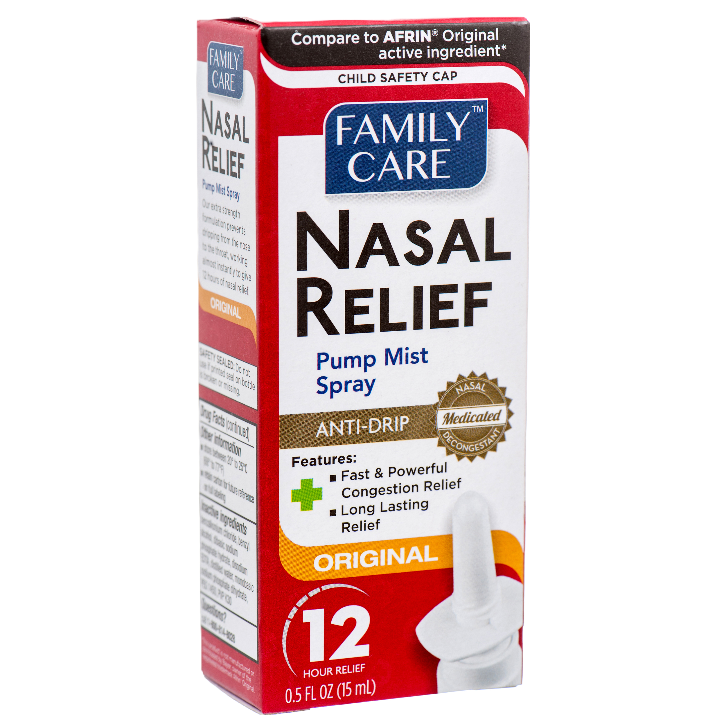 Family Care Original Nasal Relief Spray 0.5 Oz (Pack Of 1)