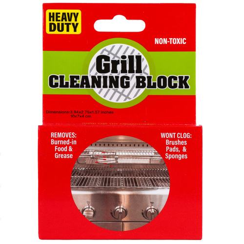 Heavy Duty Grill Cleaning Block – Non‑toxic grill stone for removing burned‑in grease and food residue