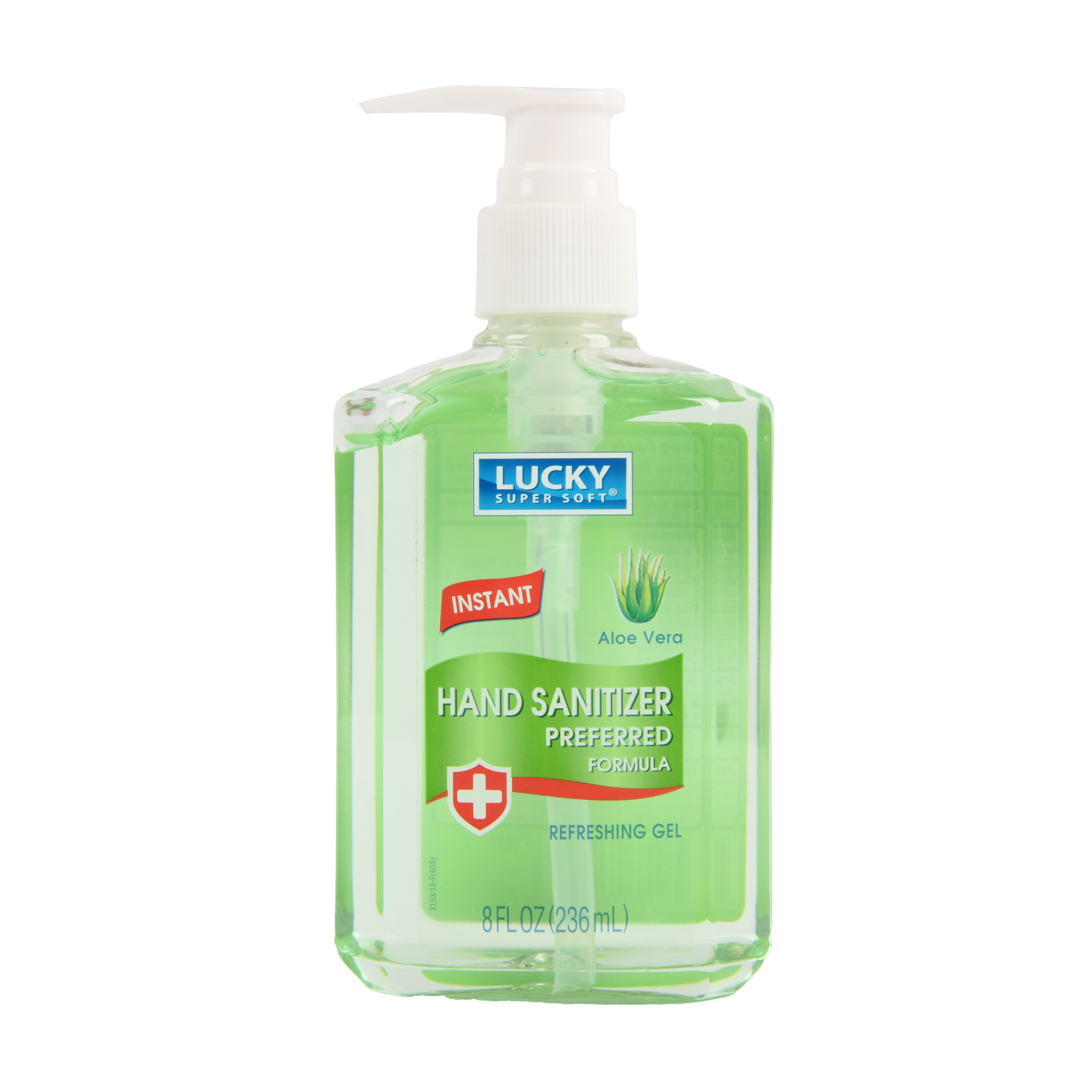 Lucky Hand Sanitizer Aloe Vera Gel 8oz green pump bottle aloe sanitizer gel