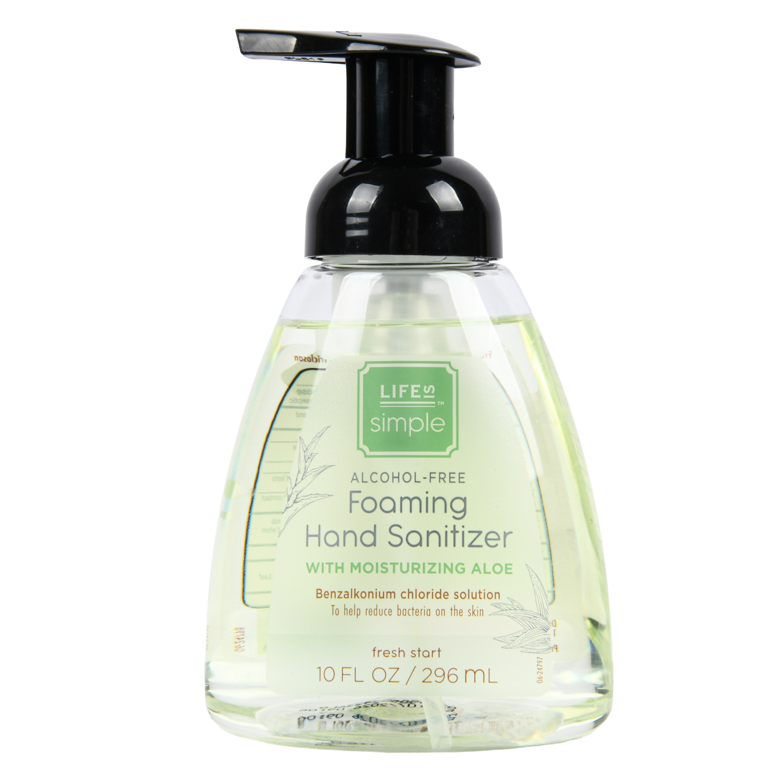 Life Is Simple Foaming Hand Sanitizer 10oz – alcohol‑free sanitizer with moisturizing aloe (9 pack)