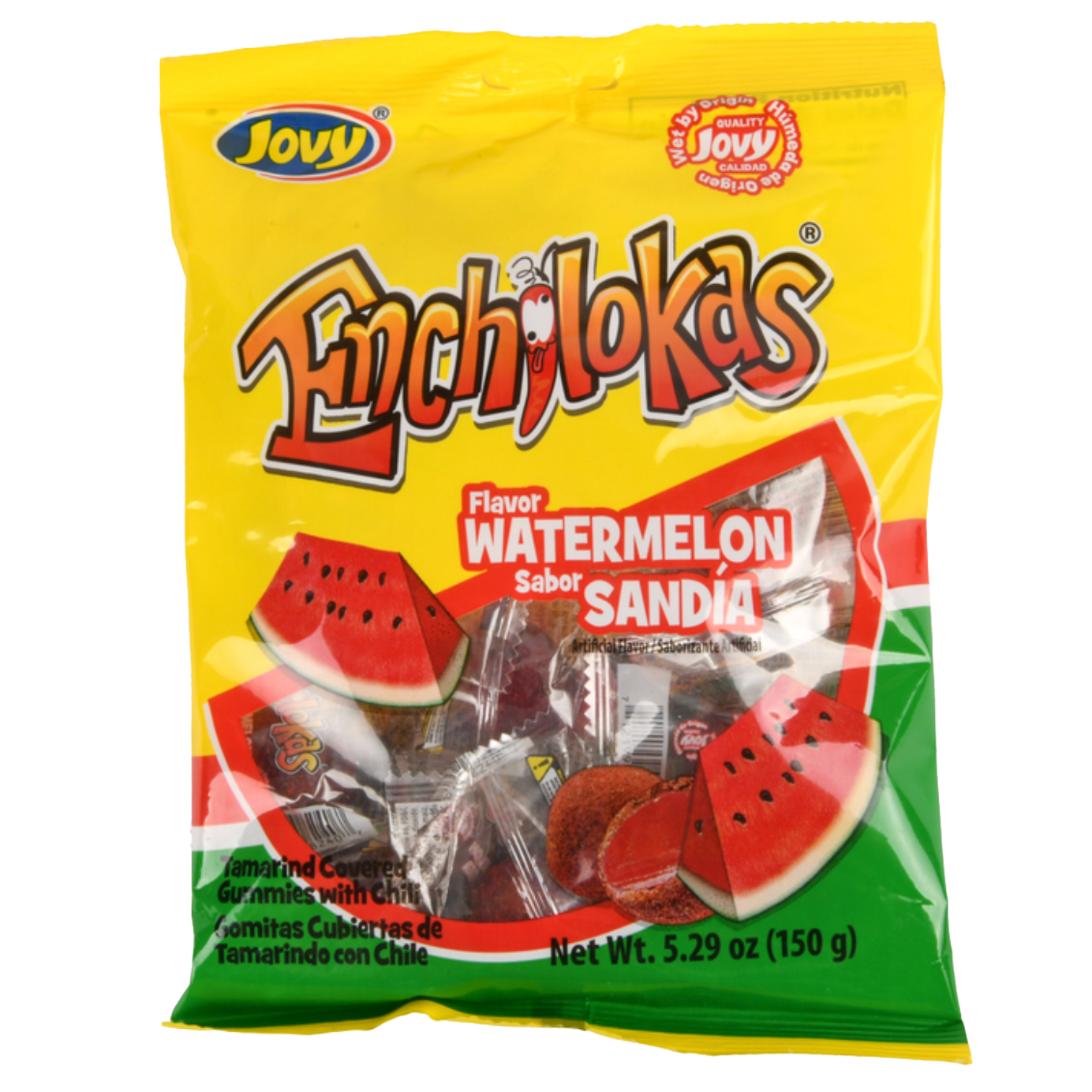 Jovy Enchilokas Watermelon Chili Candy, 5.29oz Per Bag (24 Pack)