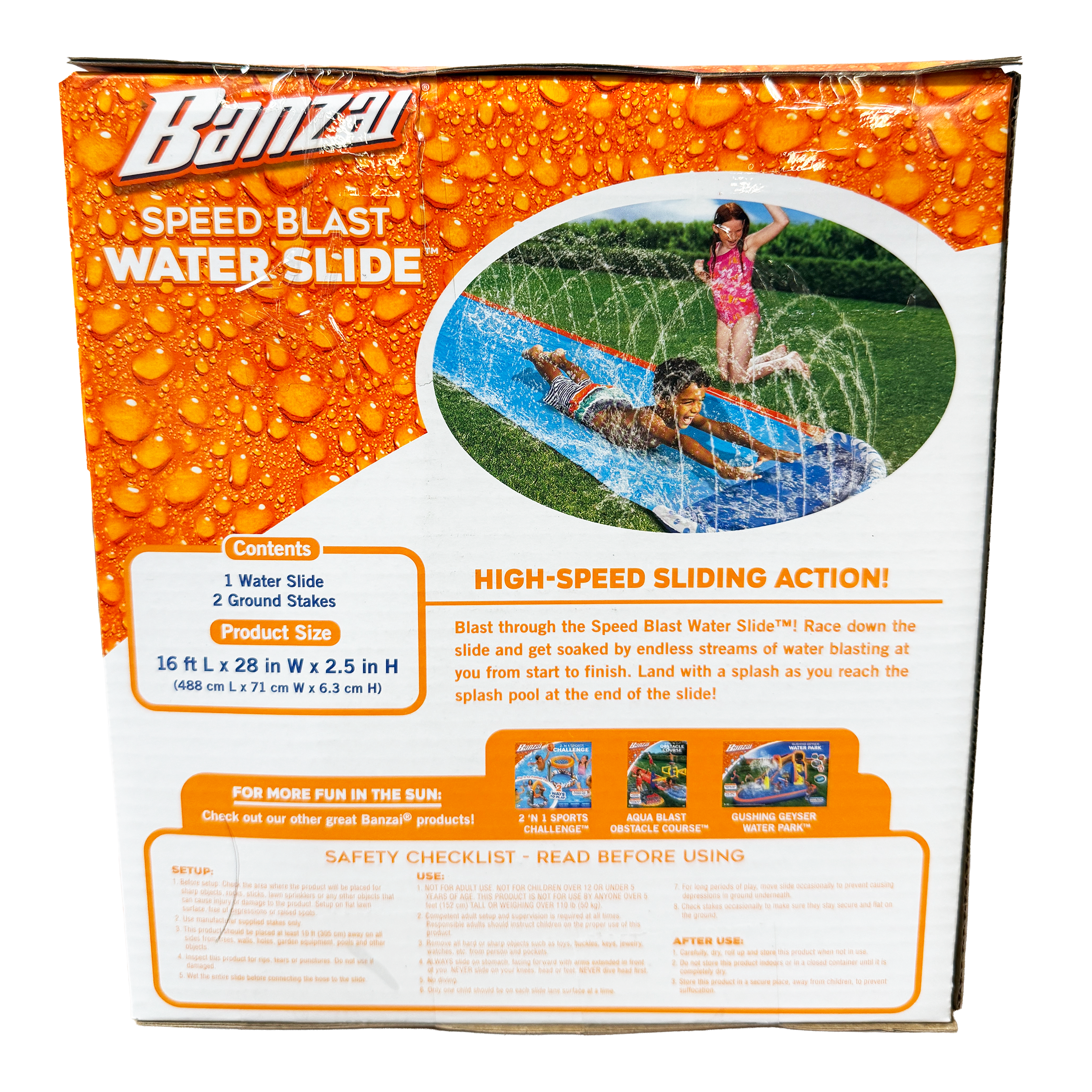 Banzai Speed Blast Water Slide, 16 ft (Pack Of 1)
