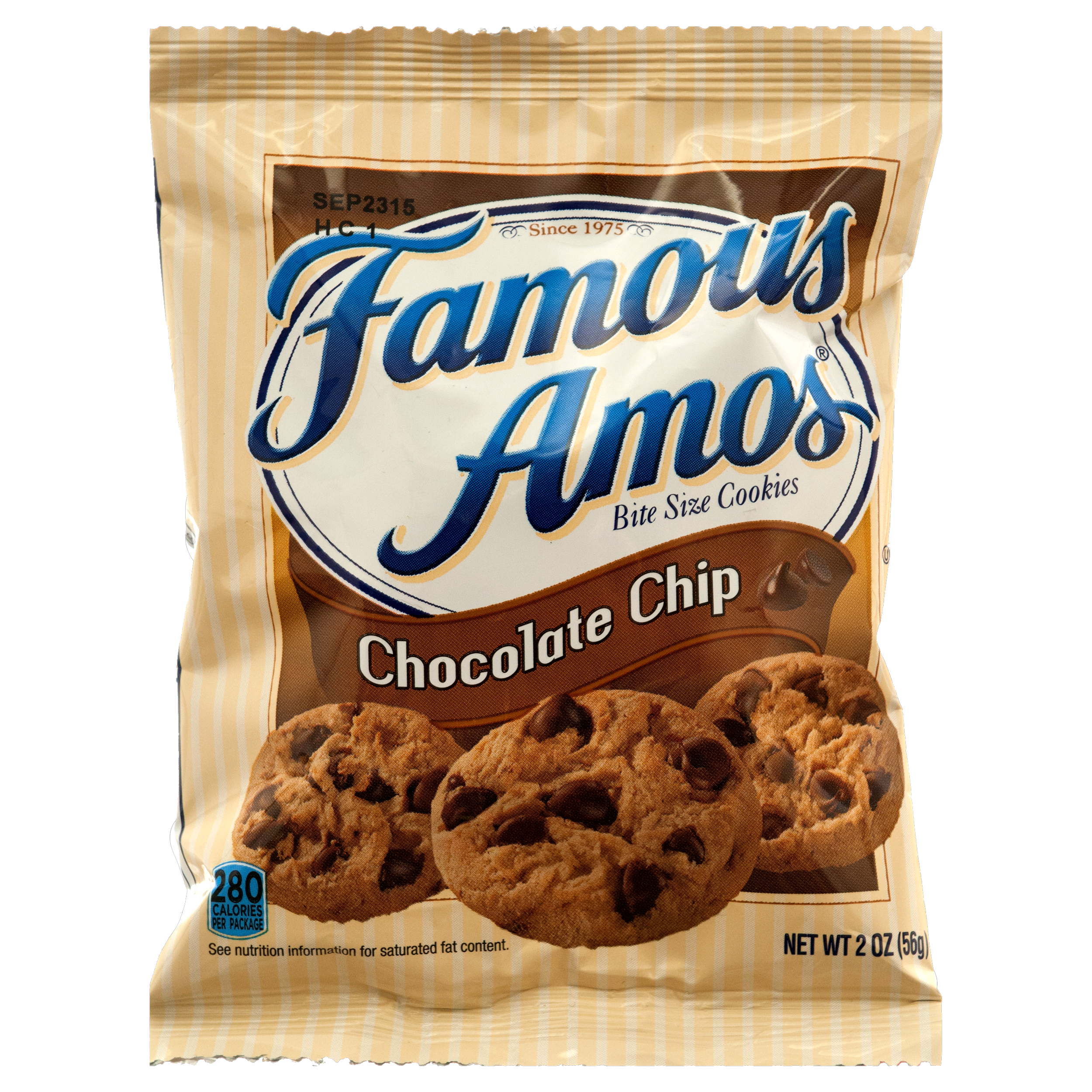 Famous Amos Chocolate Chip Bite Size Cookies 14 Pack – Classic crunchy chocolate chip cookie snack packs