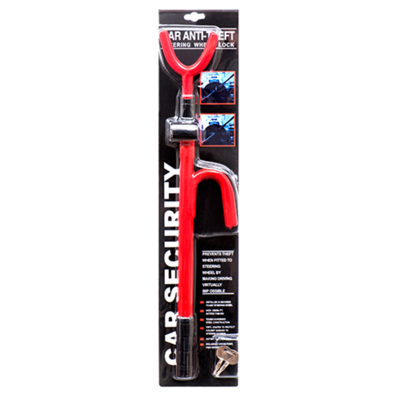 AUTO STEERING ANTI-THEFT LOCK (Pack of 1)