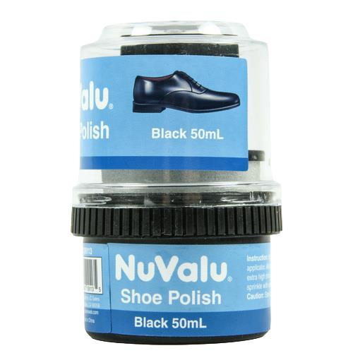 NuValu black shoe polish 1.6 oz leather shoe shine cream 6 pack