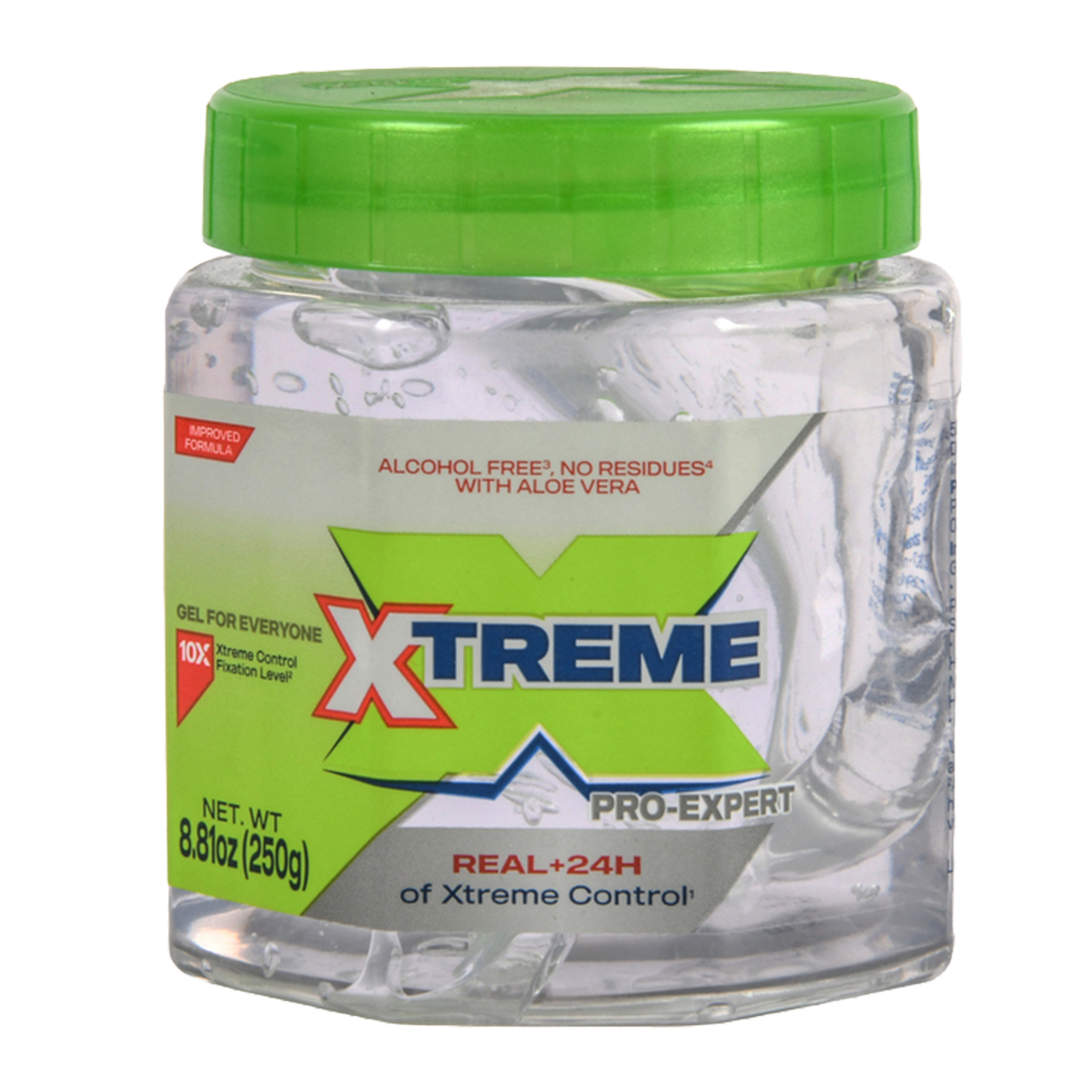Xtreme Pro‑Expert hair gel with aloe vera 8.8 oz green jar – alcohol free gel for extreme hold