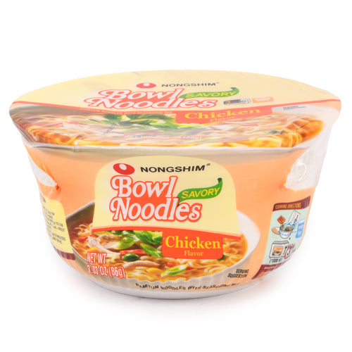 Nongshim Bowl Noodle chicken flavor 3oz Korean instant ramen soup bowl pack