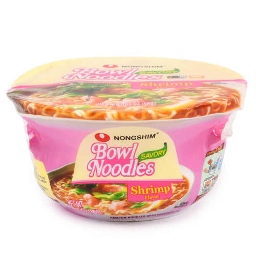 Nongshim bowl noodle shrimp flavor 3oz Korean instant ramen soup bowl pack