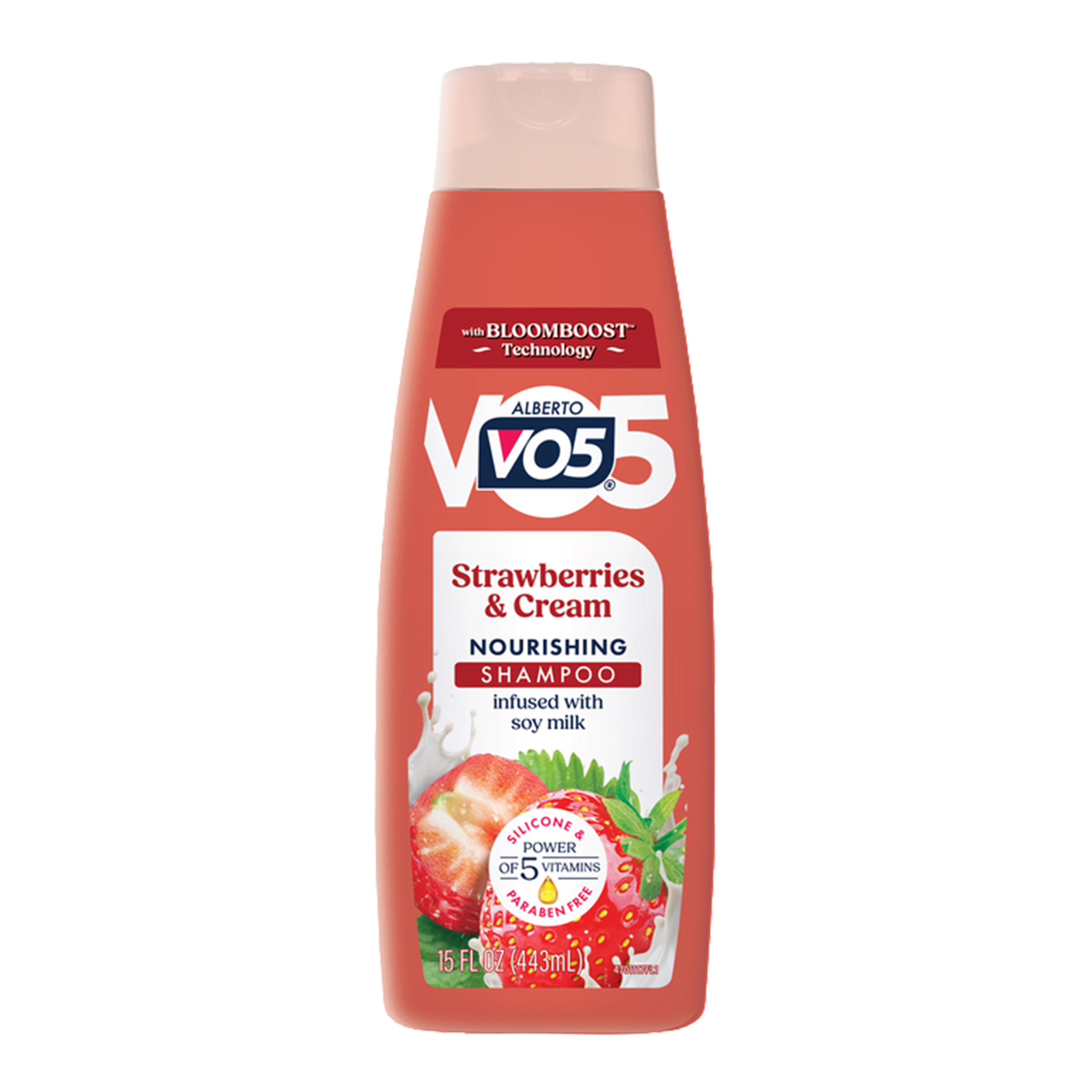 Alberto VO5 Strawberries and Cream nourishing shampoo 15 fl oz bottle with soy milk