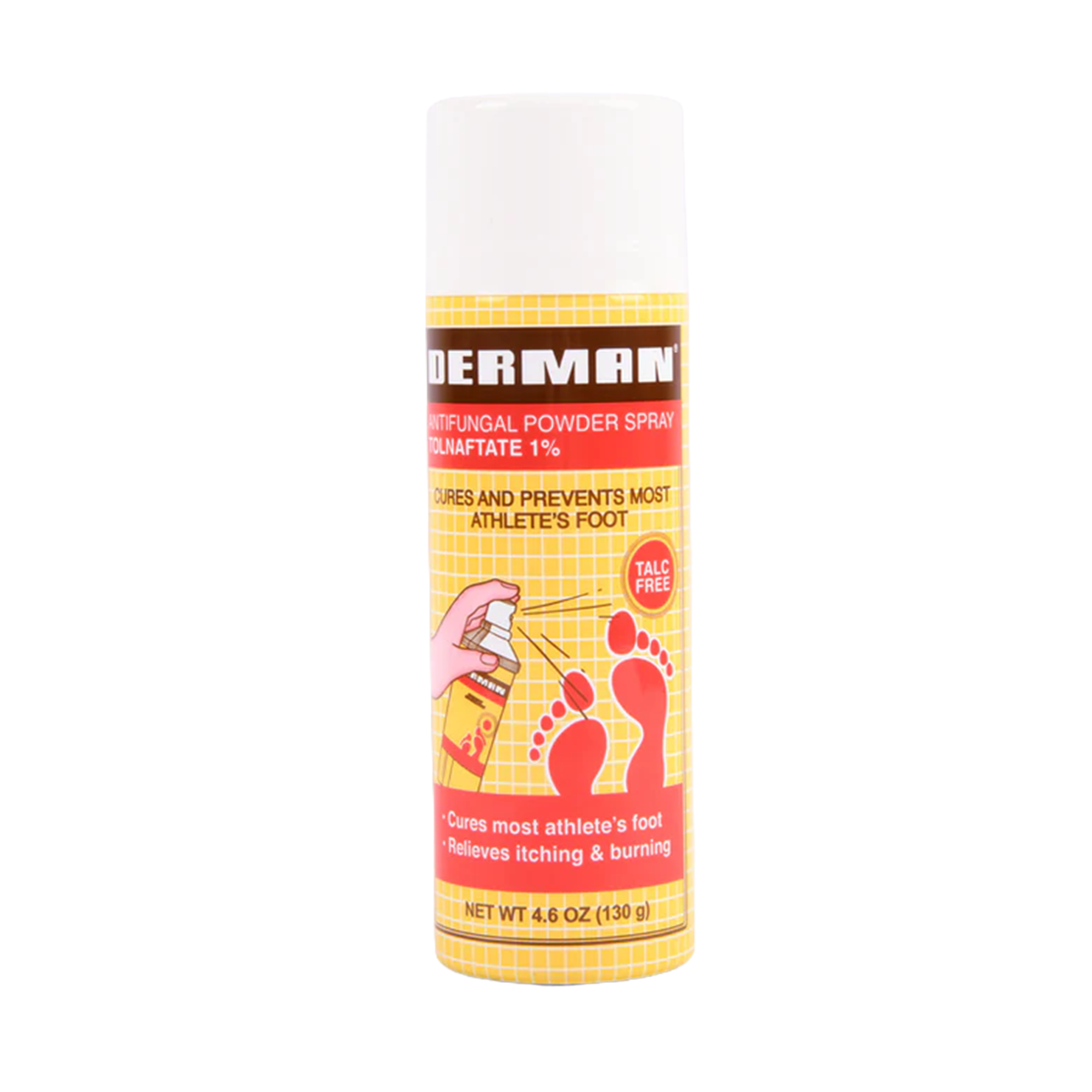DERMAN antifungal foot powder spray 4.6oz – tolnaftate 1% athlete’s foot treatment