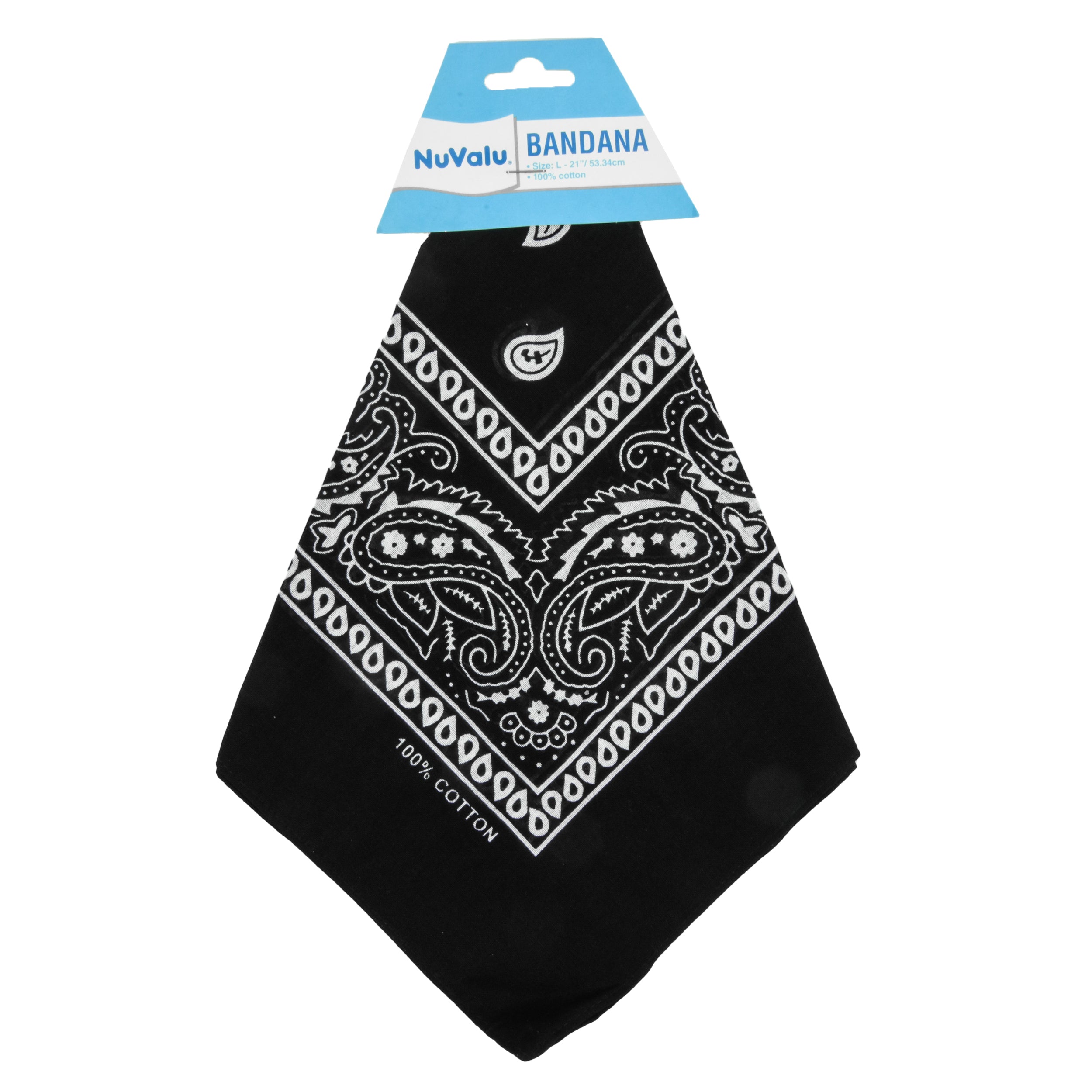 NuValu black cotton bandana paisley print 12 pack versatile bandanas for fashion crafts and outdoor use