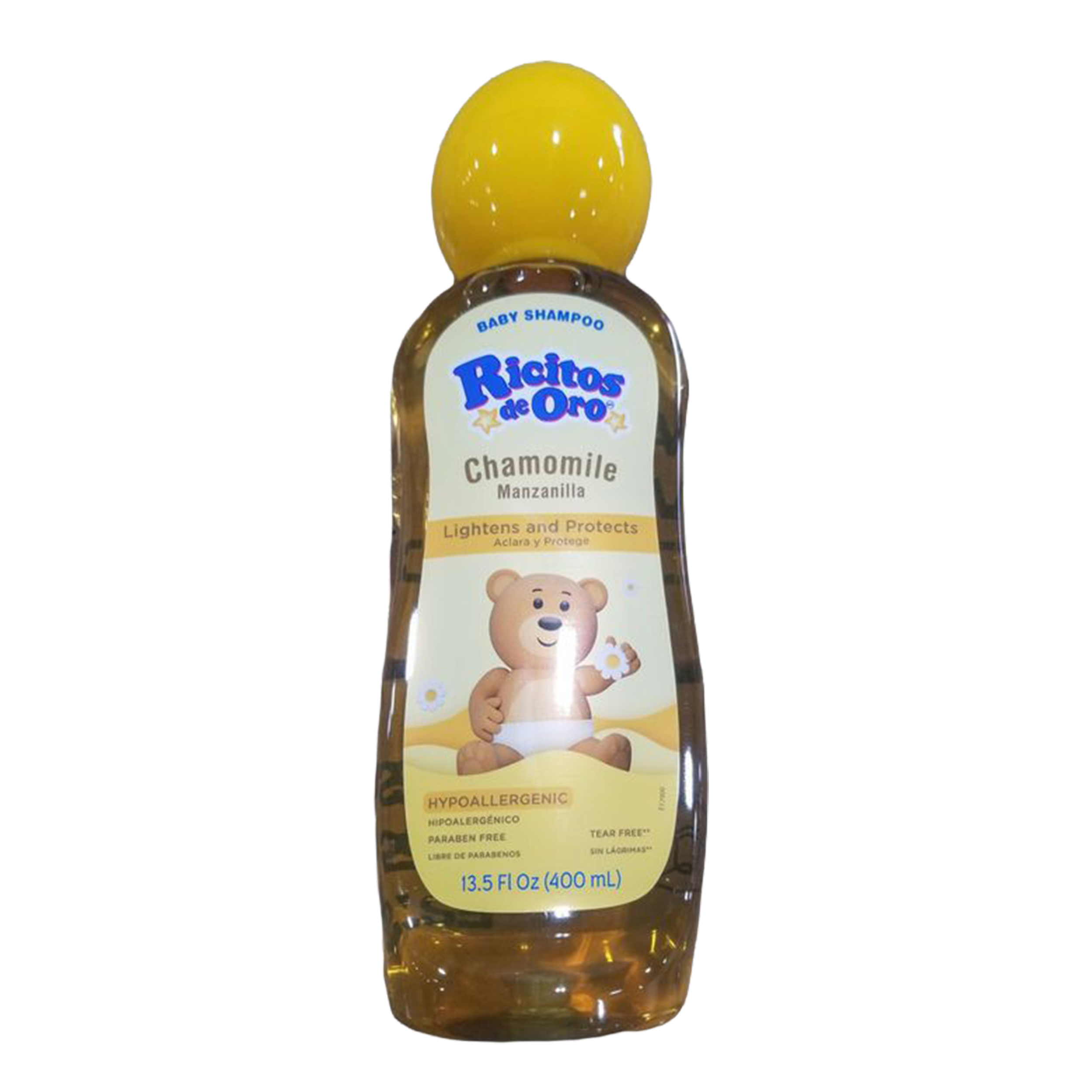 Ricitos de Oro baby shampoo chamomile 13.5 fl oz bottle – hypoallergenic tear‑free baby hair cleanser