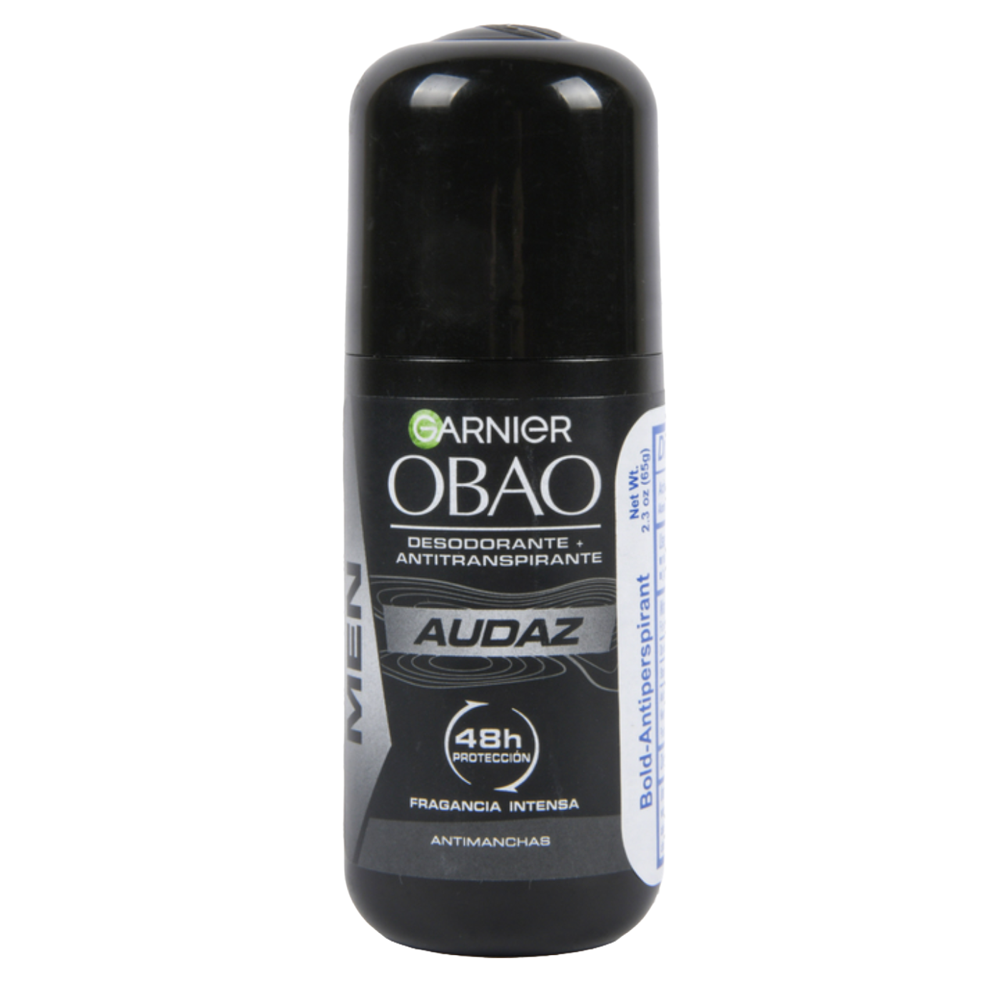 Garnier Obao Audaz roll‑on antiperspirant deodorant 48h for men with intense fragrance 65 g