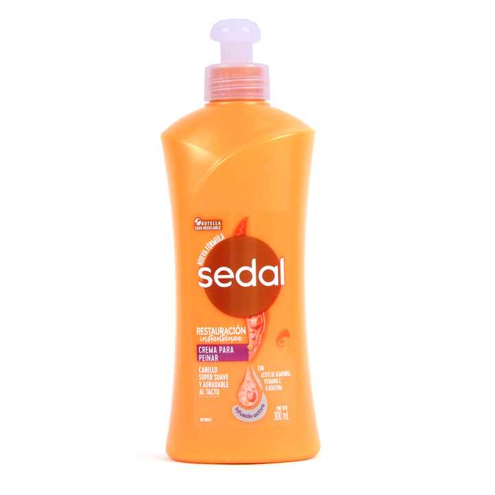 Sedal Restauración crema para peinar 300 ml orange pump bottle – repairing leave in hair cream