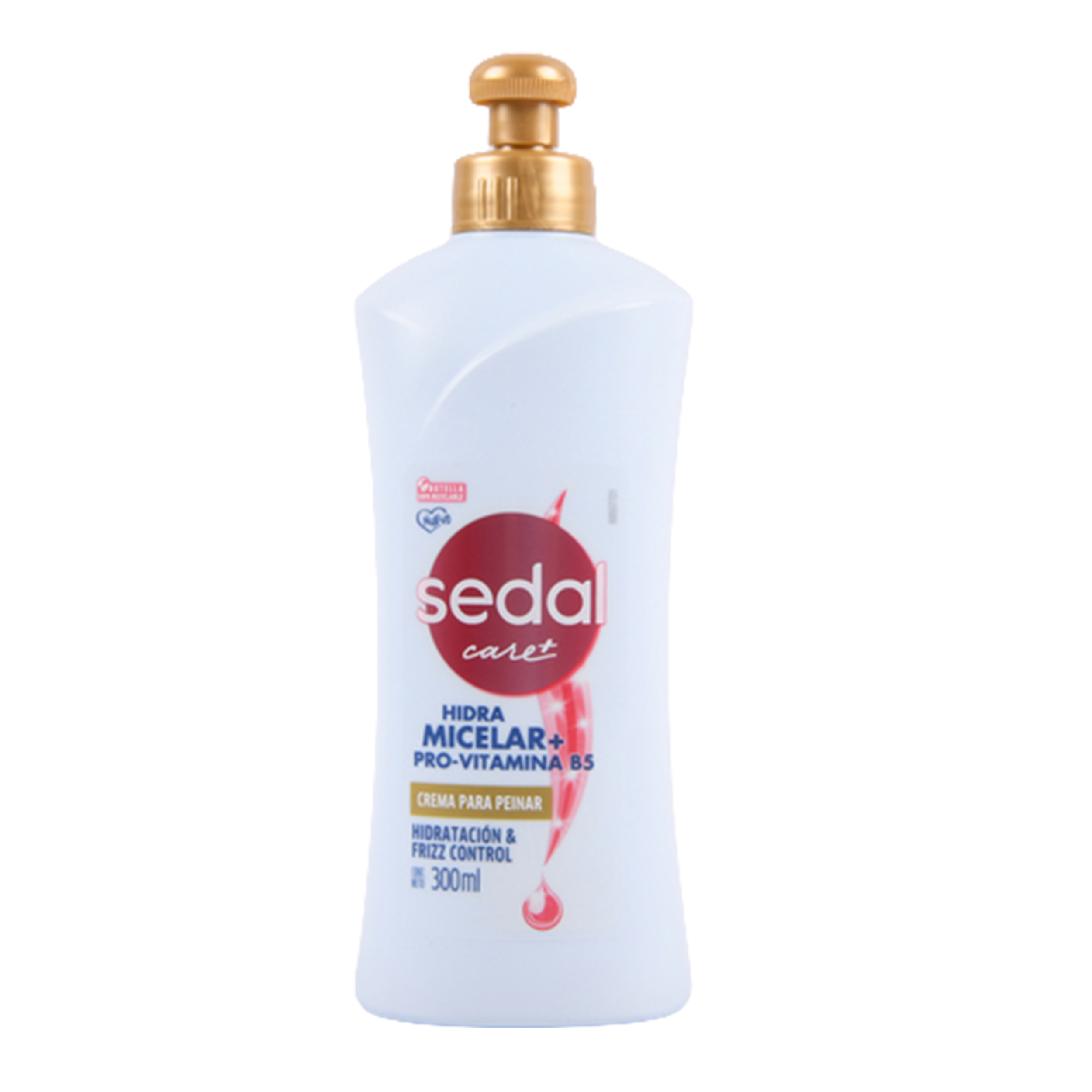 Sedal Hidra Micelar Pro‑Vitamina B5 leave‑in hair cream 300 ml pump bottle for hydration and frizz control
