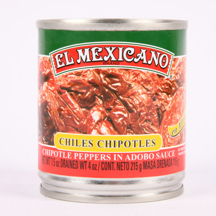 El Mexicano Chipotle Peppers in Adobo 7.5oz can – smoky chipotle chiles in adobo sauce