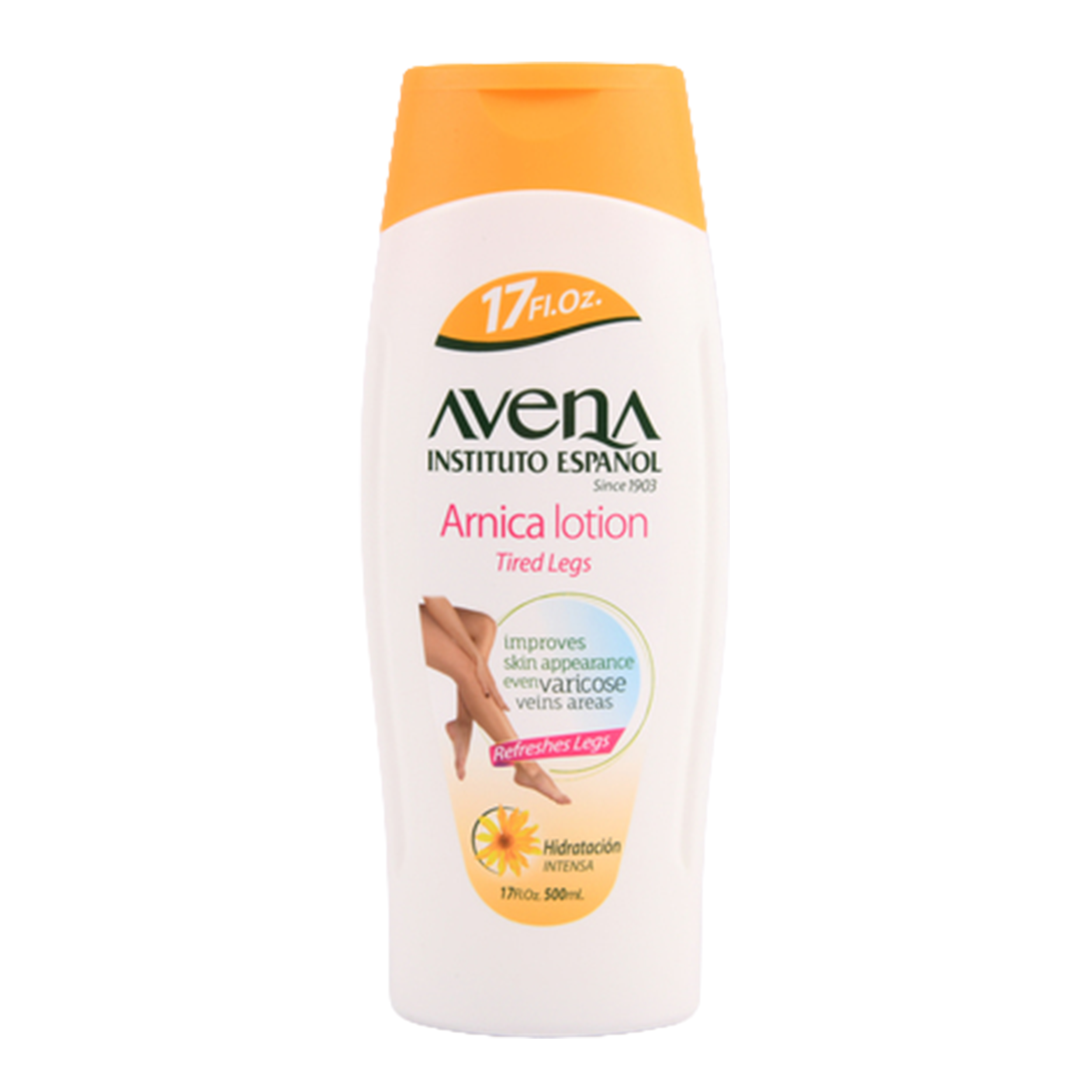 Avena Instituto Español Arnica lotion 17 fl oz bottle – refreshing body lotion for tired legs