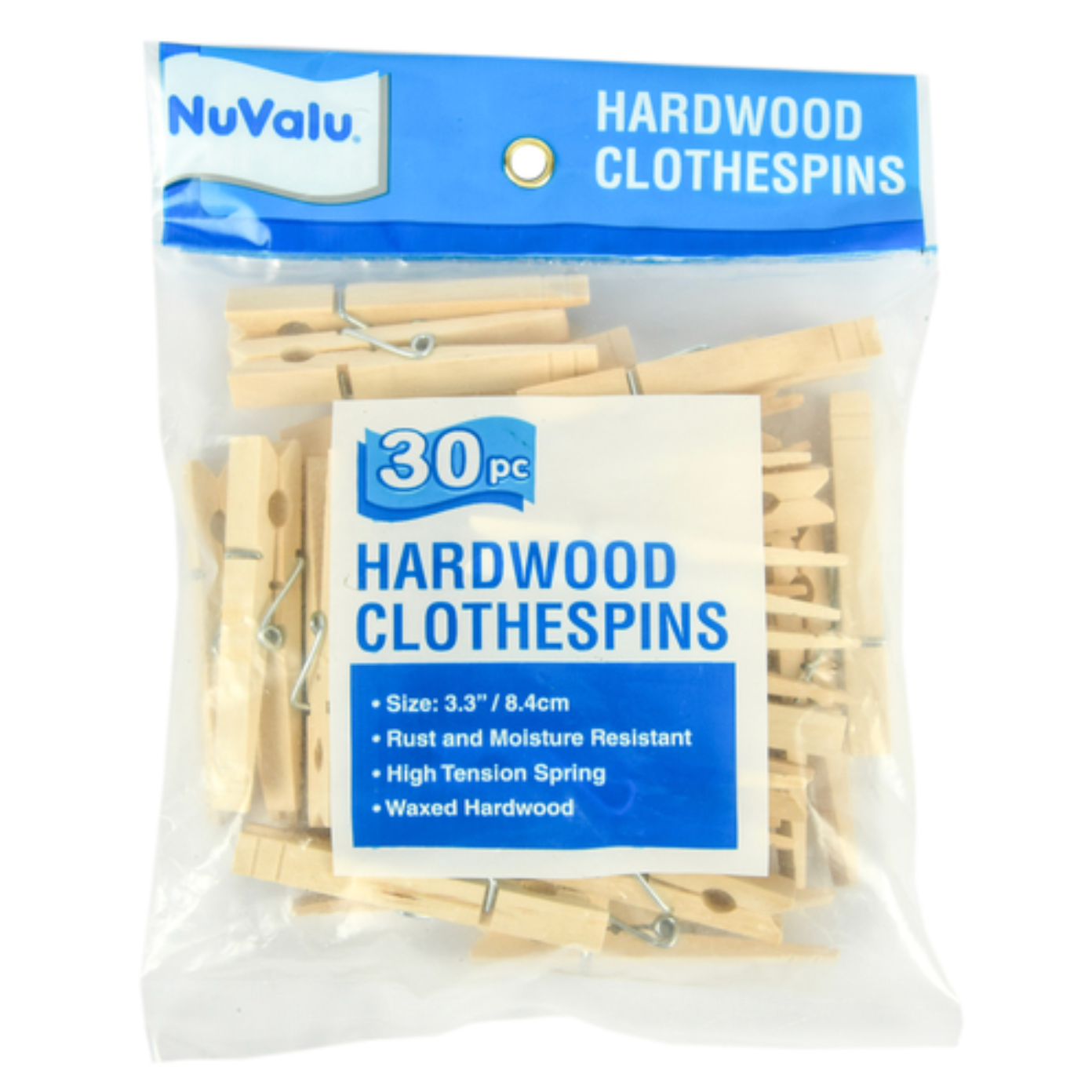 Nuvalu Clothespin 30Ct Wood Deluxe (Pack Of 1)