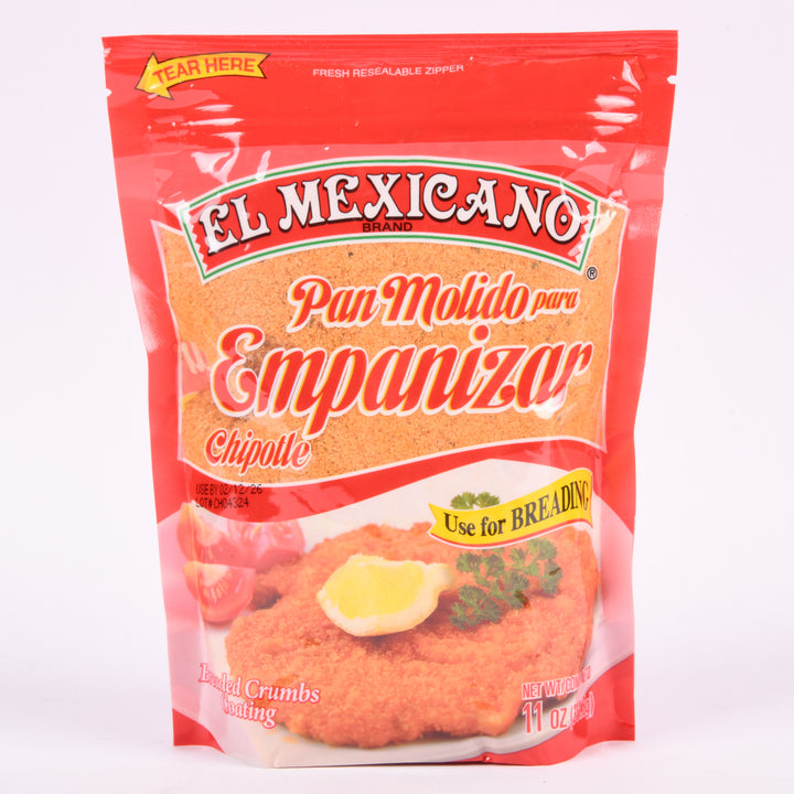 El Mexicano Chipotle Empanizador 11oz – chipotle seasoned bread crumbs for breading and frying