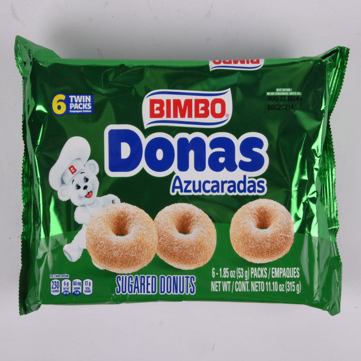 Bimbo Donas Azucaradas 1.85oz pack of soft sugared donuts