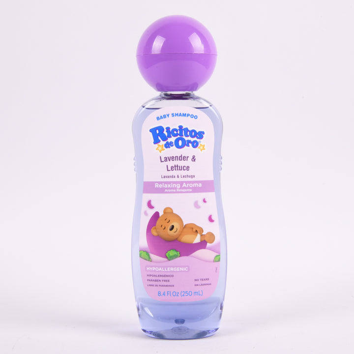 Ricitos de Oro lavender baby shampoo 8.45oz tear free hypoallergenic shampoo with calming lavender aroma