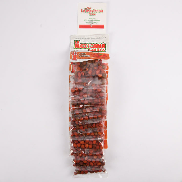La Mexicana Chili Chews spicy Mexican candy 2oz packs 12 count hanging display