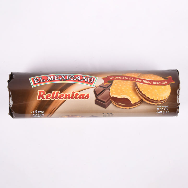 El Mexicano Rellenitas de Choco chocolate cream filled sandwich biscuits 8.46oz Mexican cookies