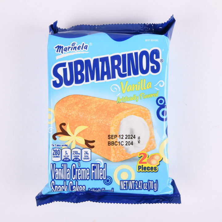 SUBMARINOS VANILLA CREME FILLED SNACK CAKES 2.47Z *1M(1 Count)