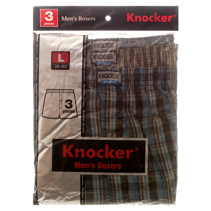 MEN'S BOXER SHORT 3PC-LG ASST (4 Pack)