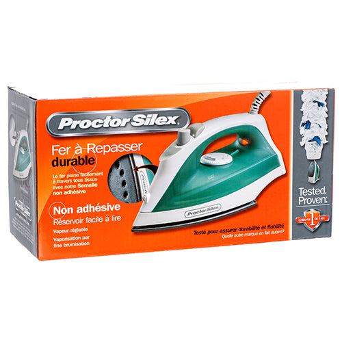 Proctor Silex non stick steam iron in box lightweight clothes iron with adjustable steam
