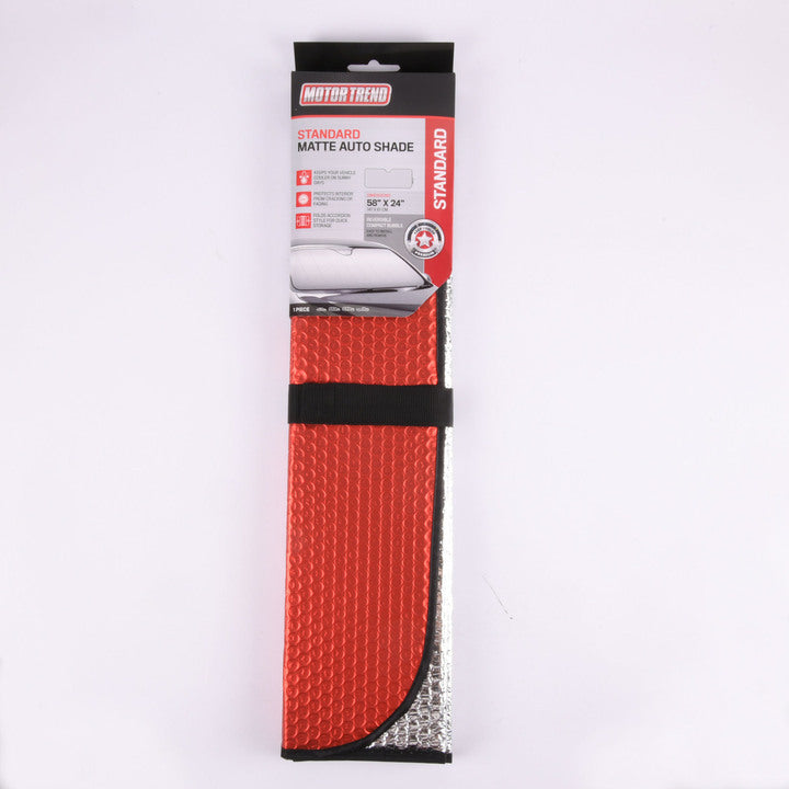 MOTOR TREND AUTO SHADE RED 58X24"(1 Count)