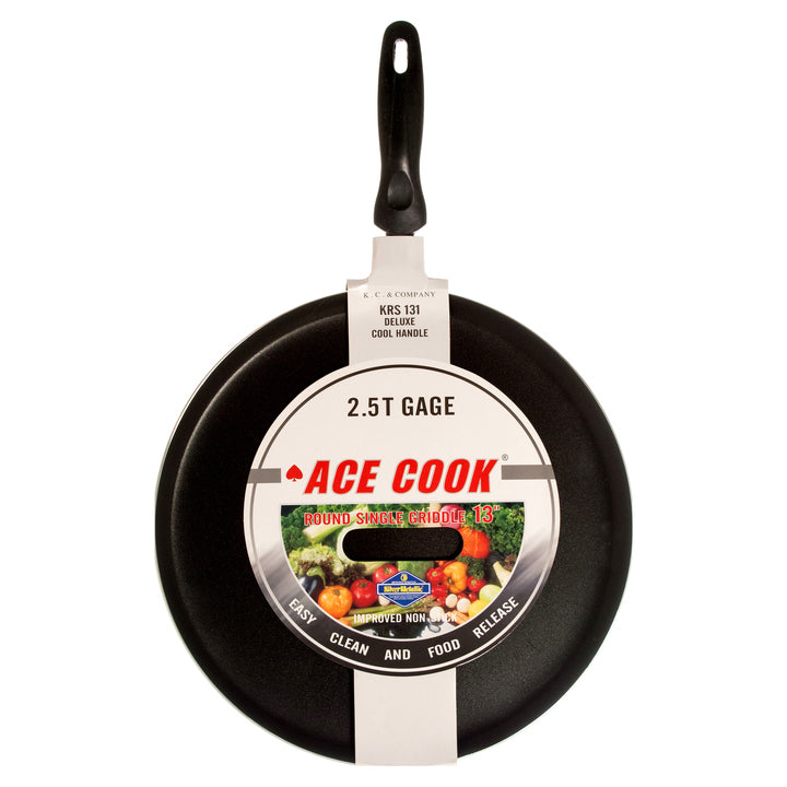 ALUMINUM GRIDDLE RD 13" ACE COOK #KRS131(1 Count)