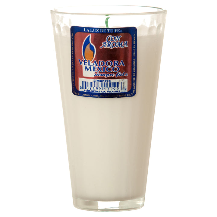 CANDLE CRYSTAL GLASS WHITE(1 Count)