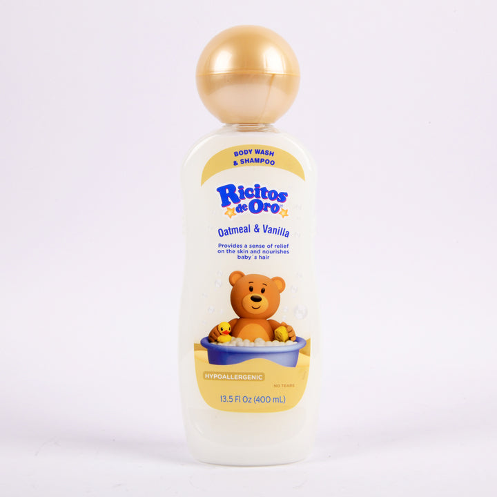 Ricitos de Oro oatmeal and vanilla baby body wash and shampoo 13.5oz hypoallergenic gentle cleanser