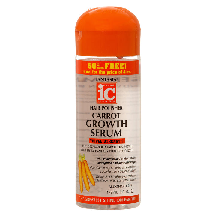 Fantasia IC Carrot Growth Serum 6oz triple strength hair polisher moisturizing shine treatment