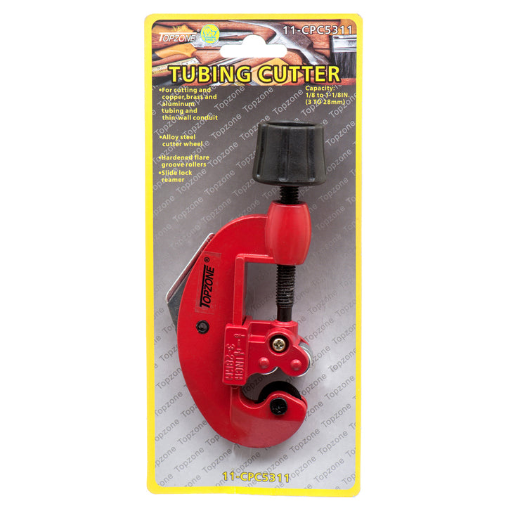 TopZone tubing cutter heavy duty pipe and tube cutter for copper brass aluminum 1/8 to 1-1/8 inch