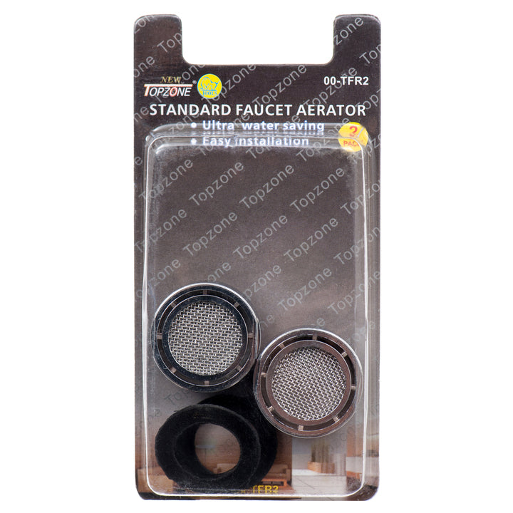TopZone standard faucet aerator replacement with mesh filter screen, 2‚Äëpiece set
