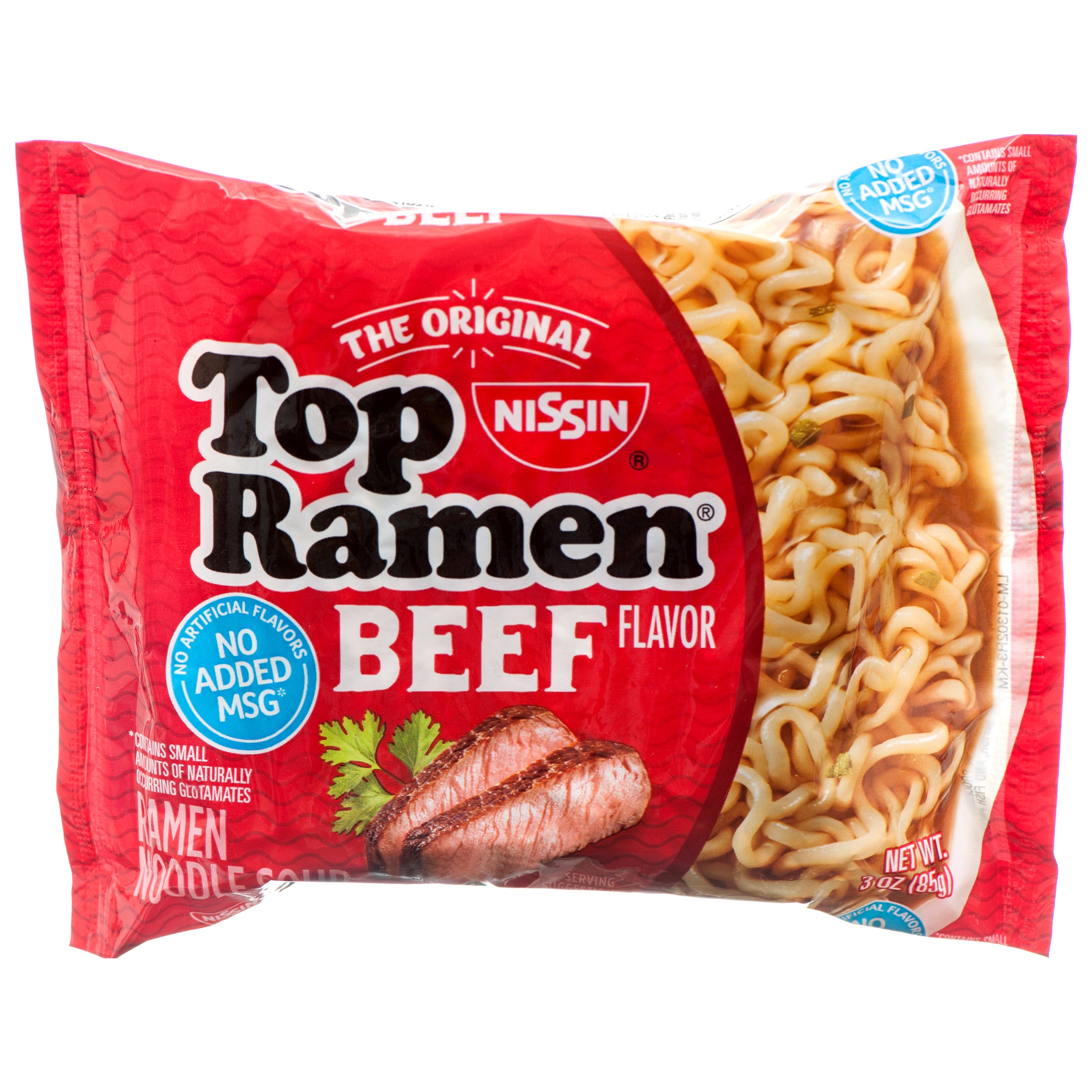 Nissin Top Ramen beef flavor instant noodles 3oz ramen soup packets bulk pack