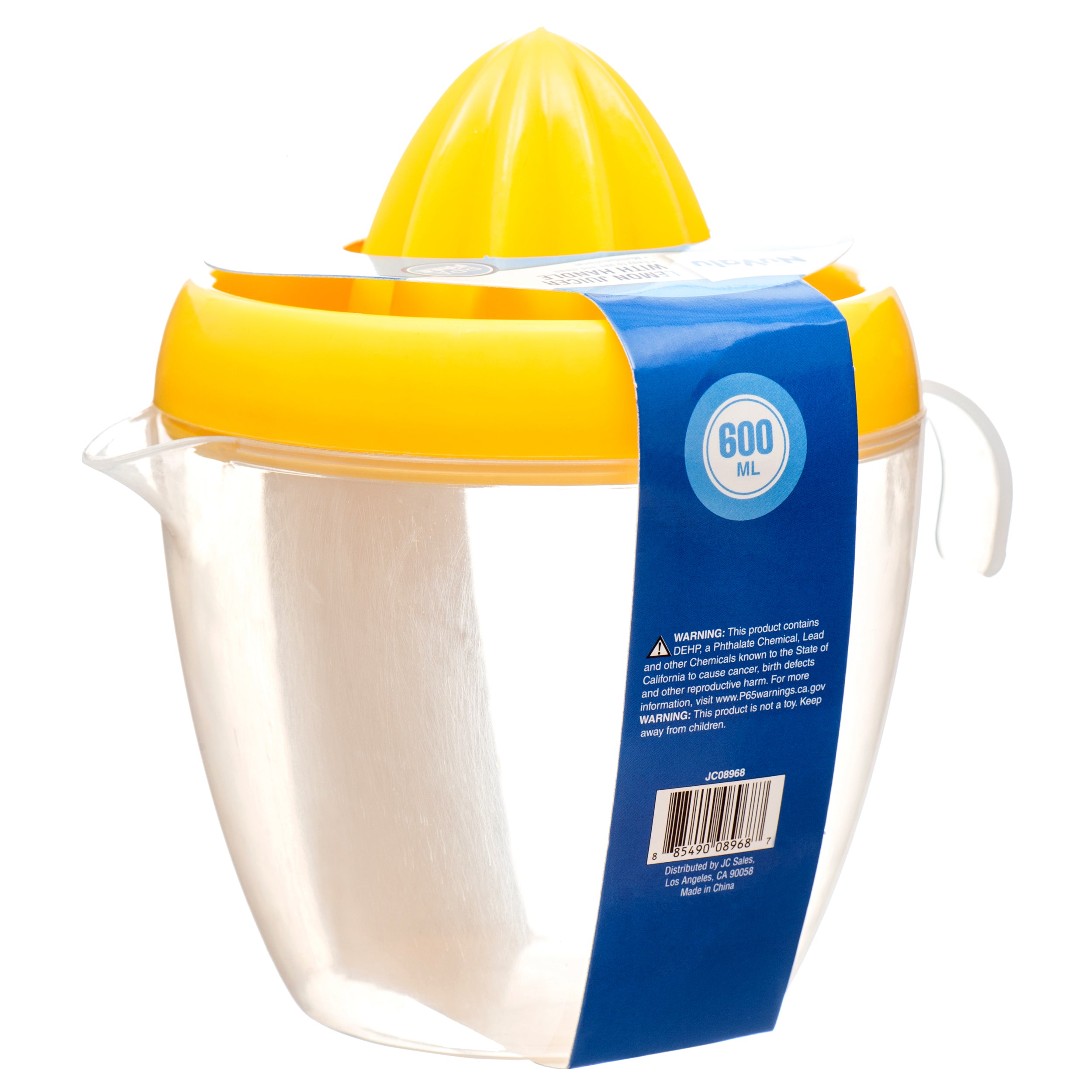 Nuvalu Plastic Juicer 600 Ml Orange Color (Pack Of 1)