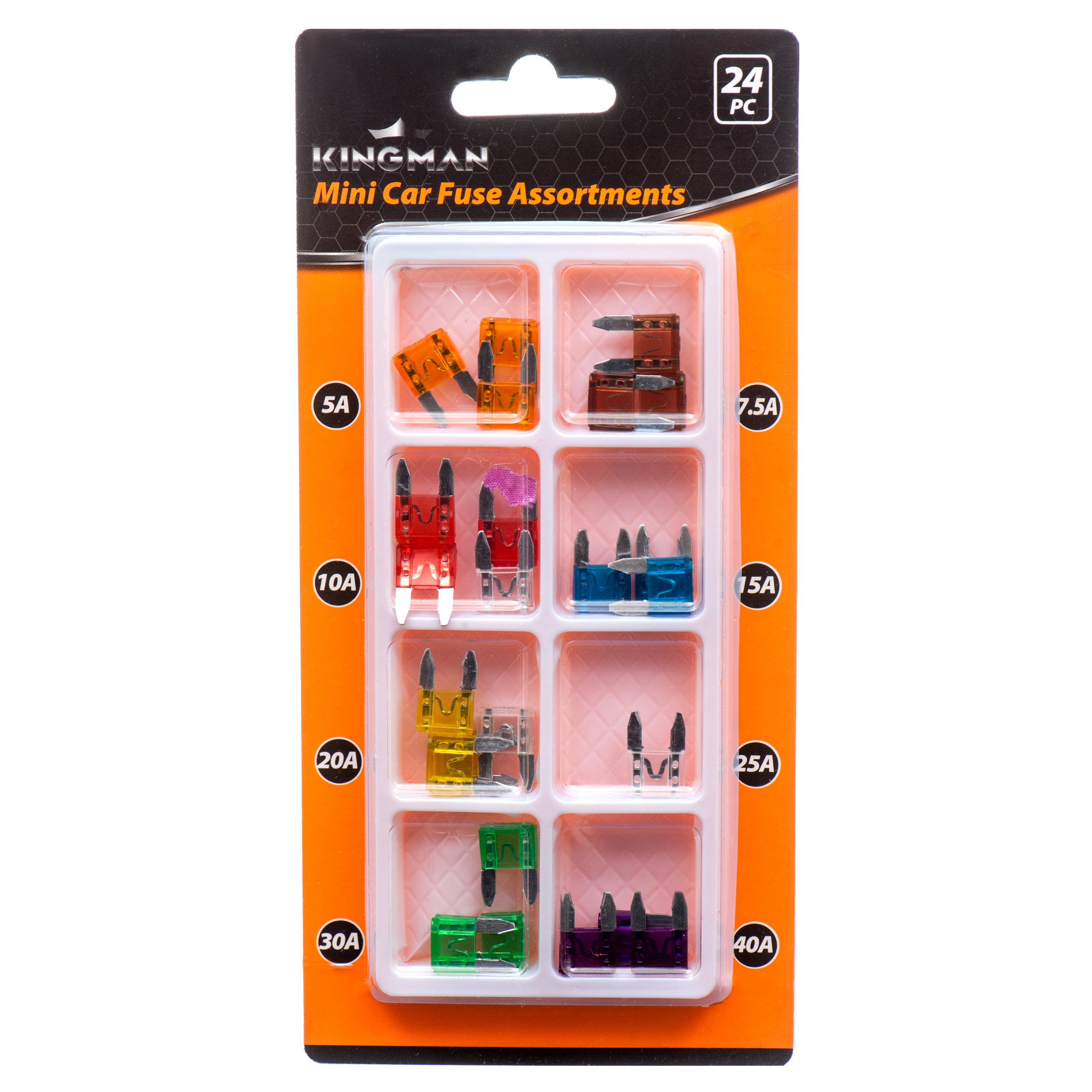 Kingman Auto Fuse Pack Mini 24Pcs (Pack Of 1)