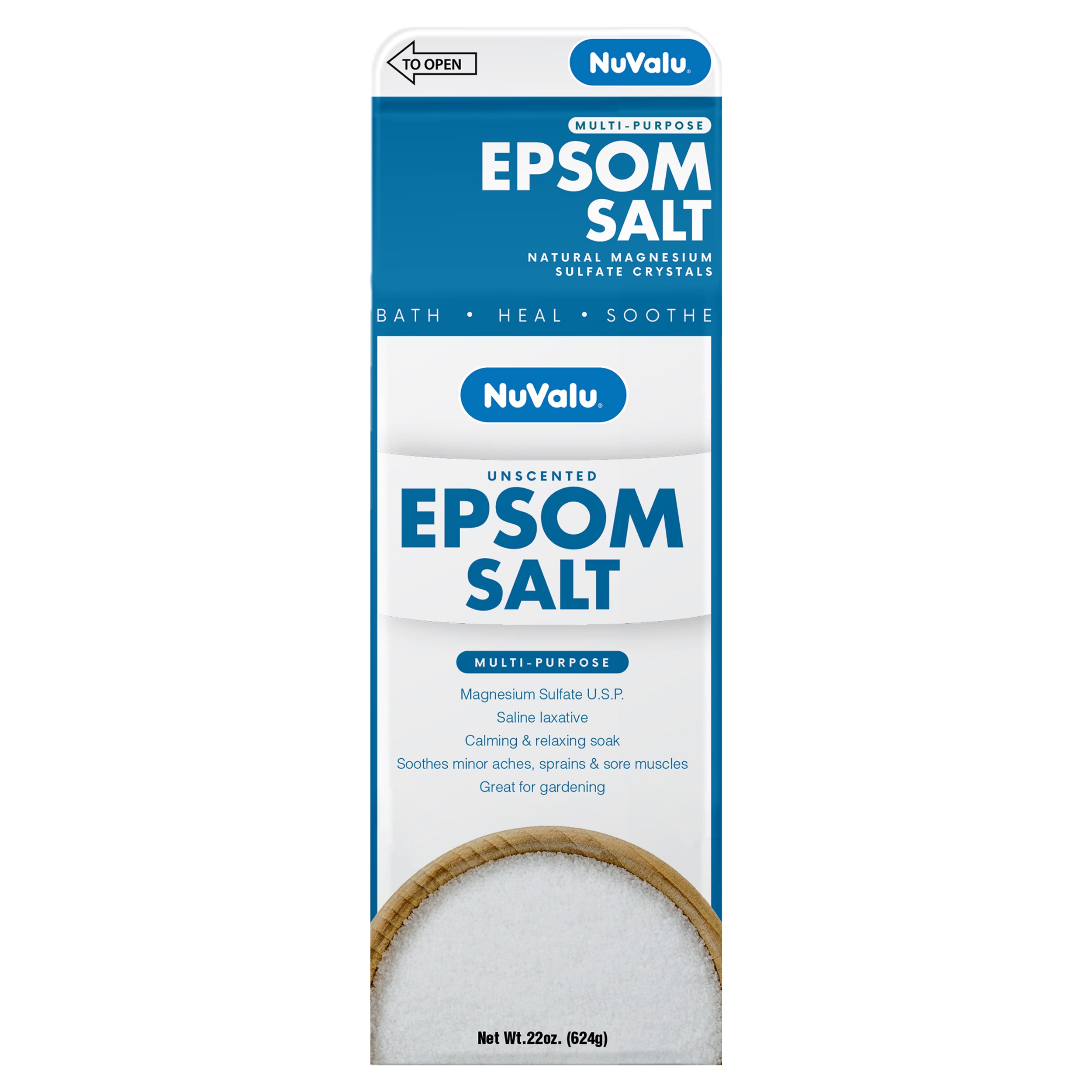 Nuvalu Epsom Salt Box 22 Oz (Pack Of 1)