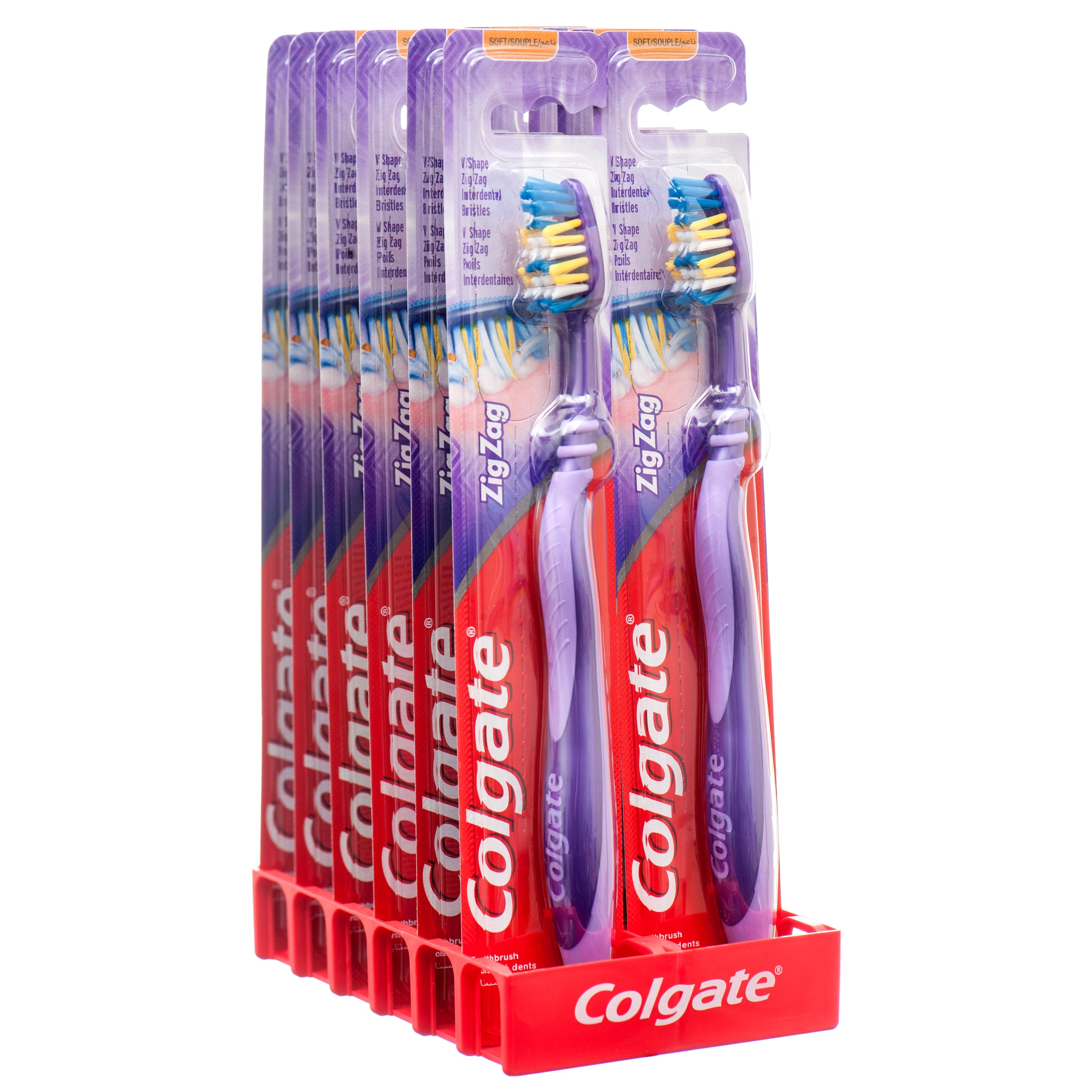 Colgate Zigzag soft toothbrush 12 pack manual toothbrushes with multi angled bristles