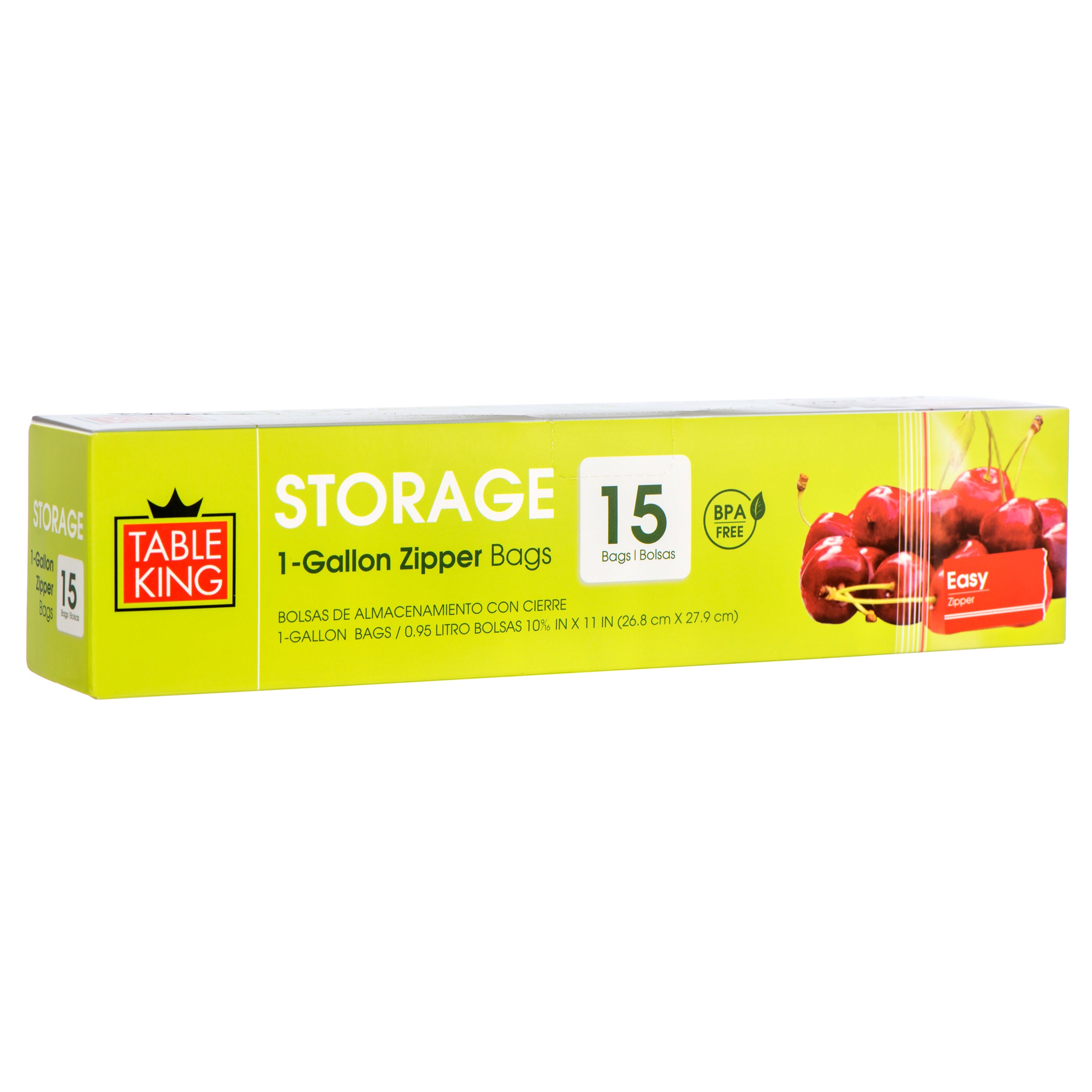 Table King Storage Zipper Bag 1 Gal 15Ct (Pack Of 1)