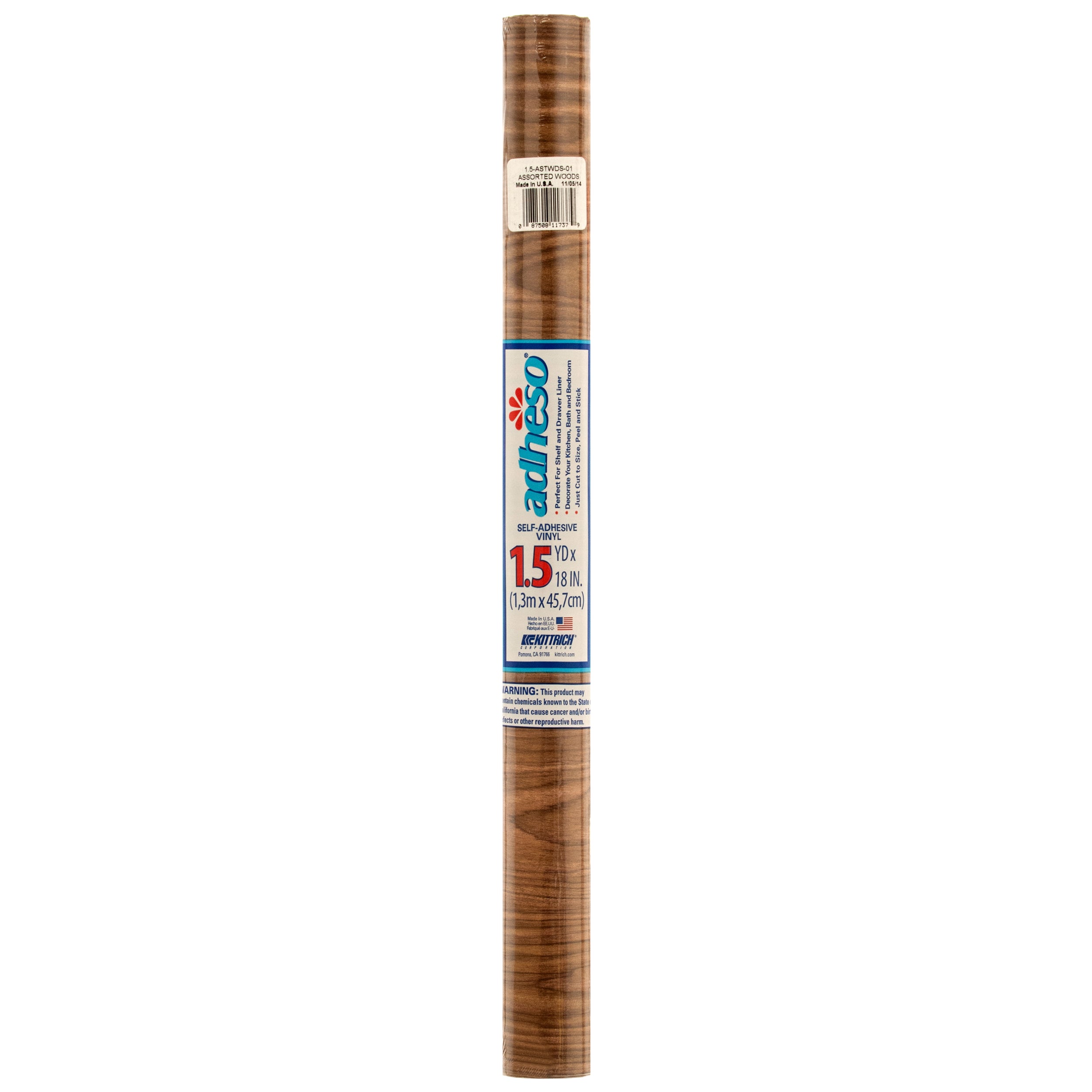 Kittrich Shelf Liner 1.5 Yd X 18" Adheso Wood Dsgn (Pack Of 1)
