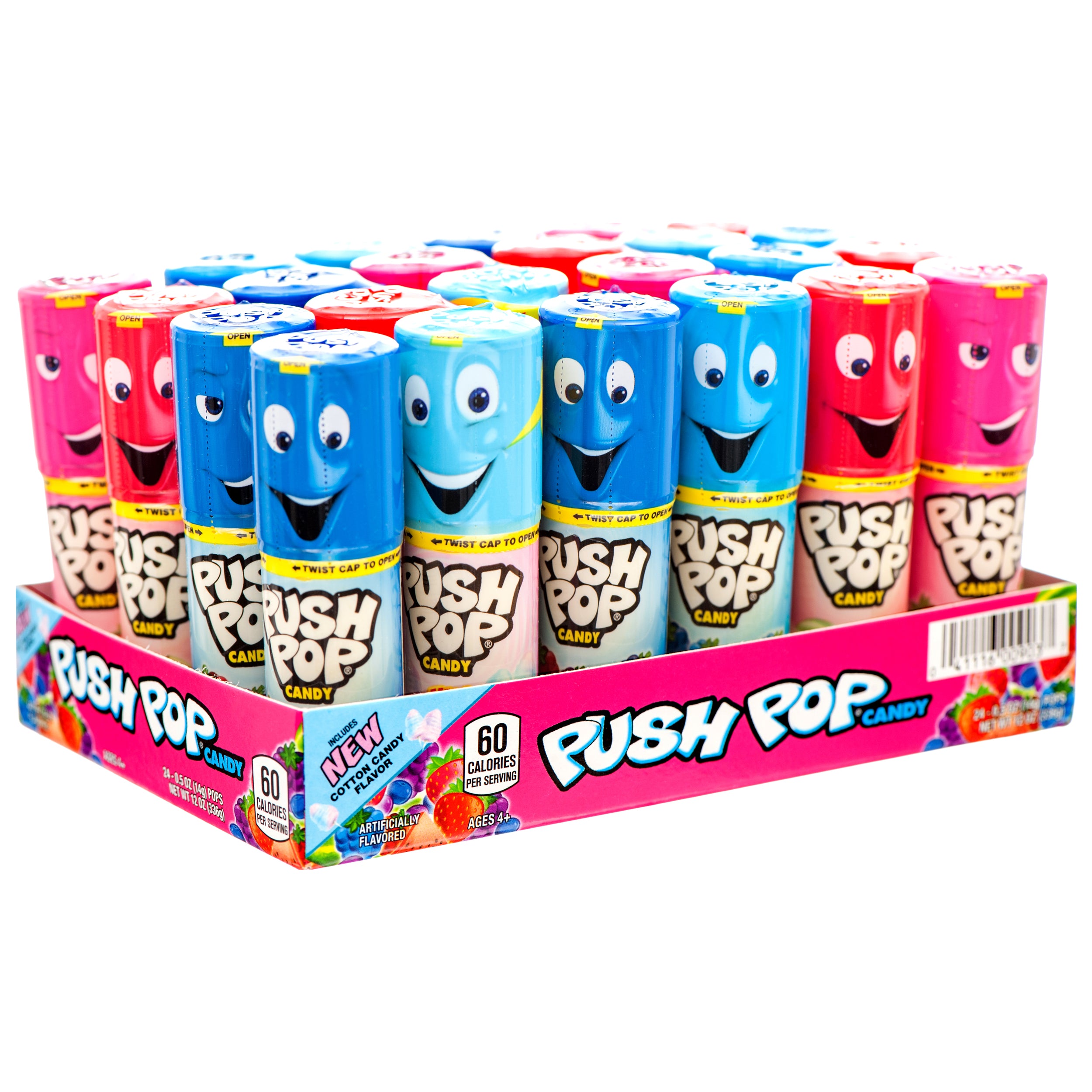 Push Pop Candy, Assorted, 0.5 oz (24 Pack)