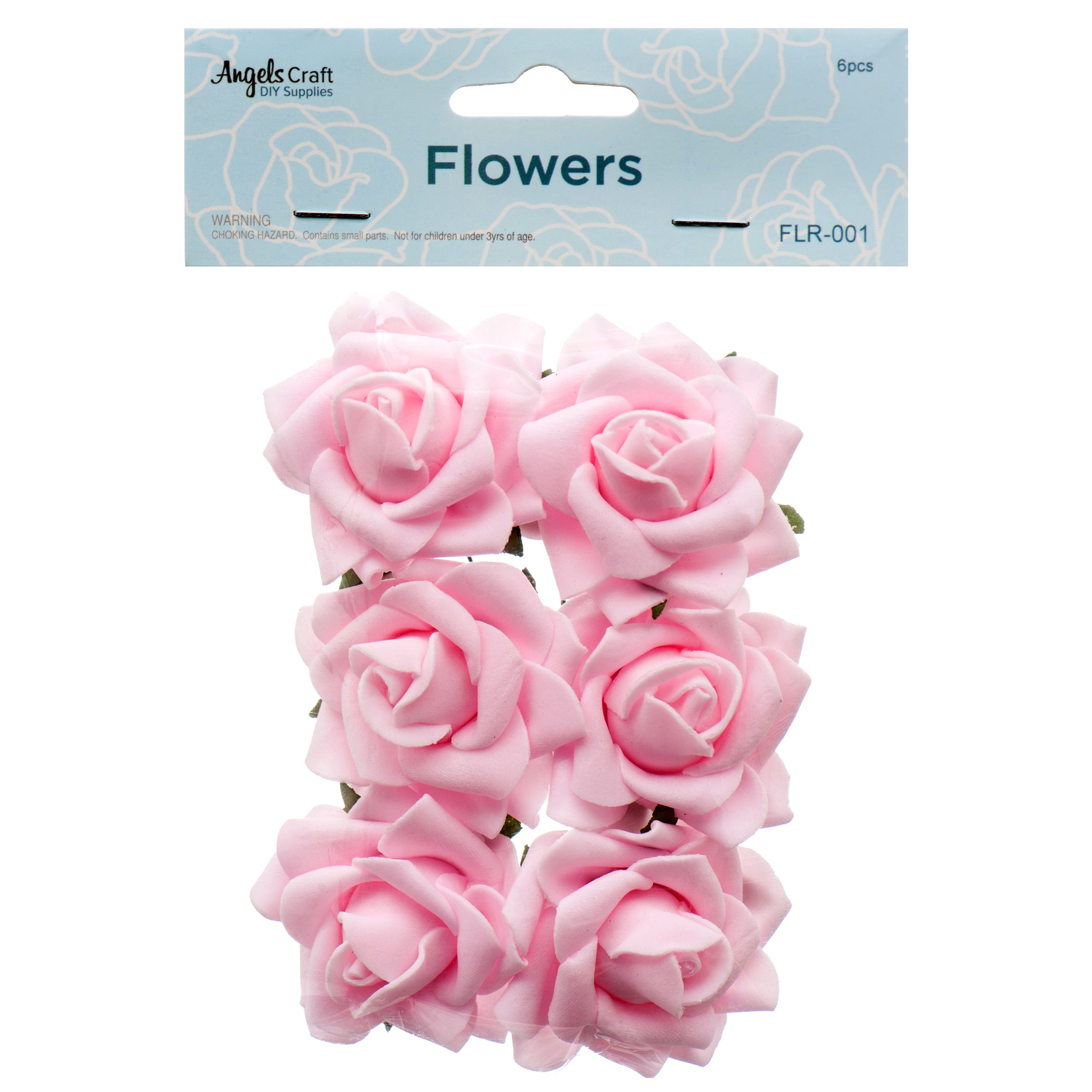 Craft Foam Flower 2.5" Pink (12 Pack)