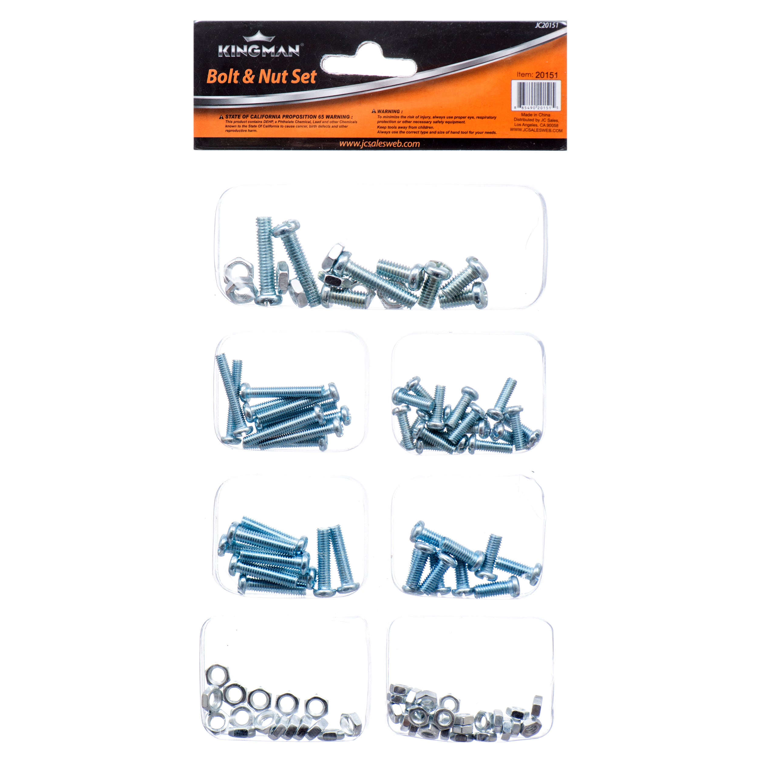 Kingman Bolt & Nut Set (24 Pack)