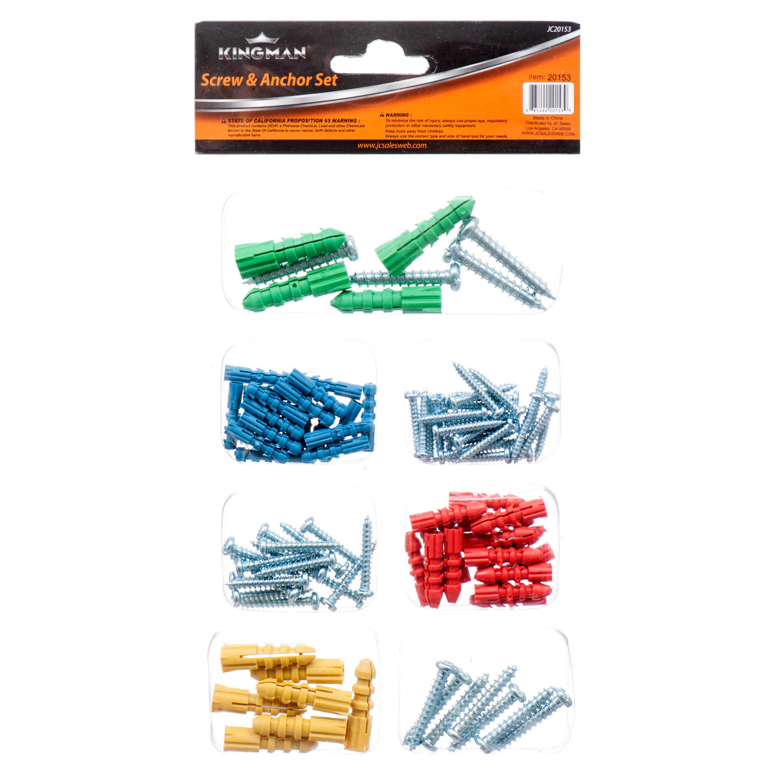 Kingman Screws & Anchors W/Assorted Sizes In Double (Pack Of 1)