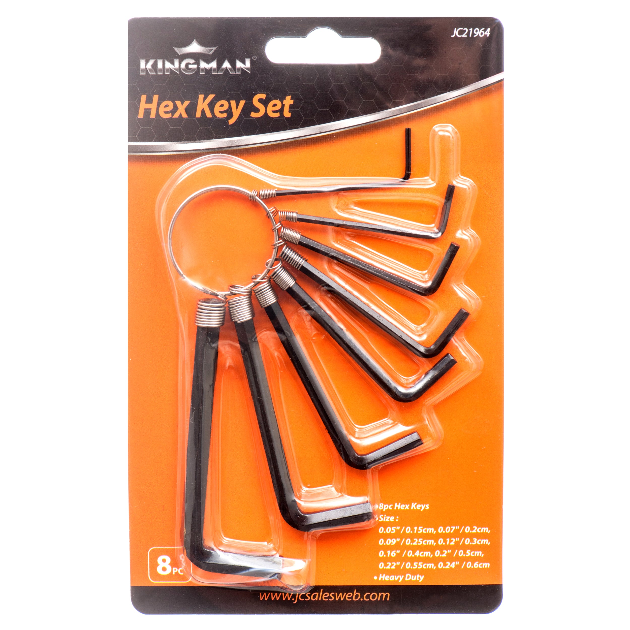 Kingman Hex Key Hardware 8Pc Set (Pack Of 1)